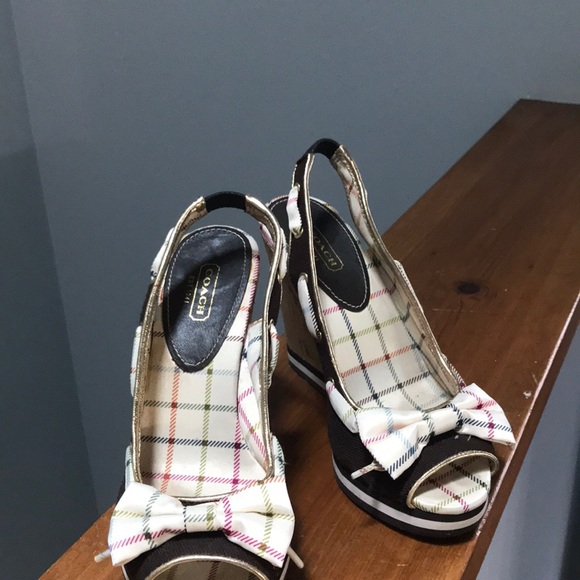 Coach peep toe wedges - Picture 2 of 6